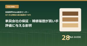家具会社の保証・補修履歴が買い手評価に与える影響のアイキャッチ画像
